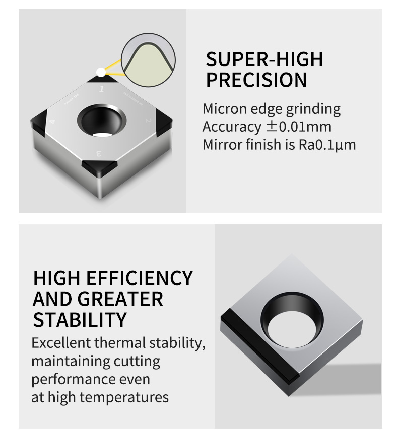 Premium CBN CVD Inserts Turning Cutting Tools Super Hard