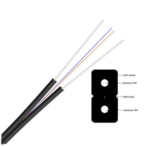 FTTH GJXFH G657A LSZH Fiber Optic Cable OM1 OM2 OM3 OM4