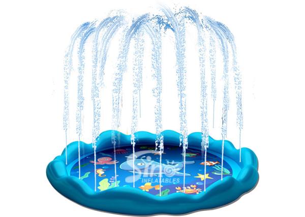 60'' Backyard Inflatable Sprinkler Wading Pool For Kids Water Play And Swimming