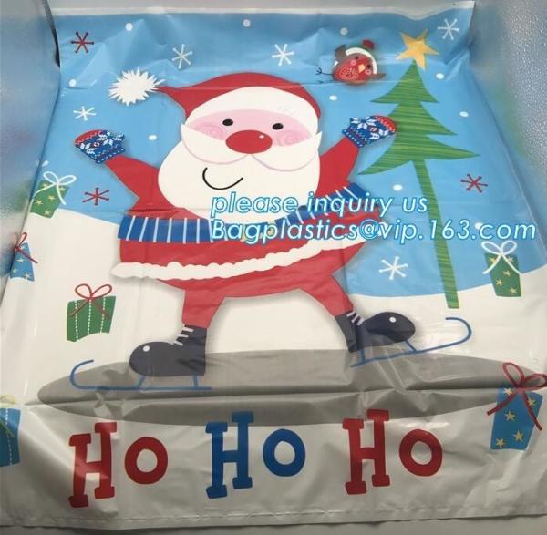 36*48 drawstring christmas plastic giant santa sack for gift,party supplies decoration wholesale santa sacks new trend