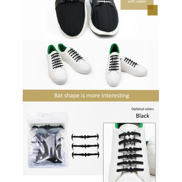 Fancy Reusable Silicone Gifts Silicone Bat Shoelace Useful Soft Colorful