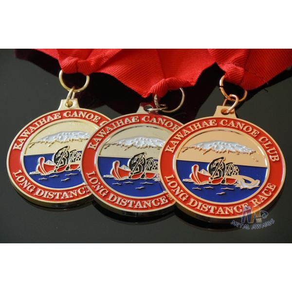 Rowing Gifts Competition Medals And Medallions Sports Day Medals With Red Ribbon