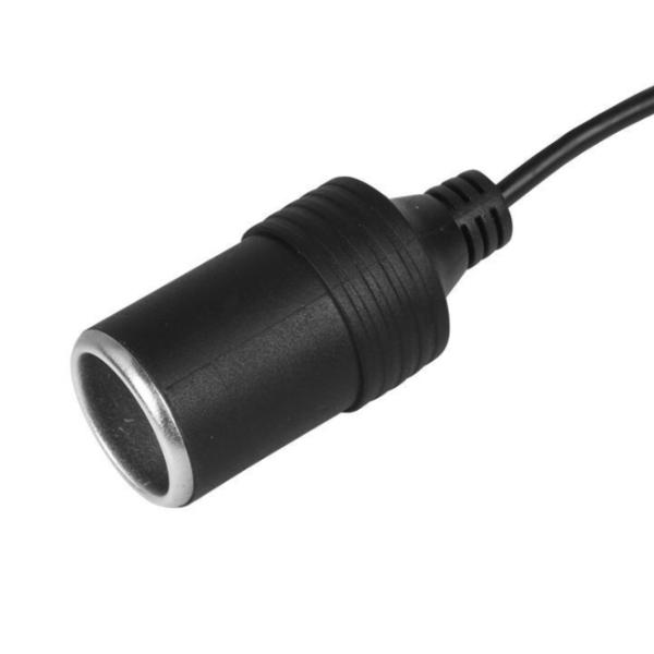 5V to 12V USB Car Cigarette Lighter Socket Female Converter Adapter Black PVC Design