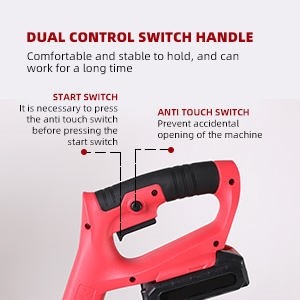 Cordless Battery Powered Lawn Mower 173CC Engine 1200W Adjustable Cutting Heights