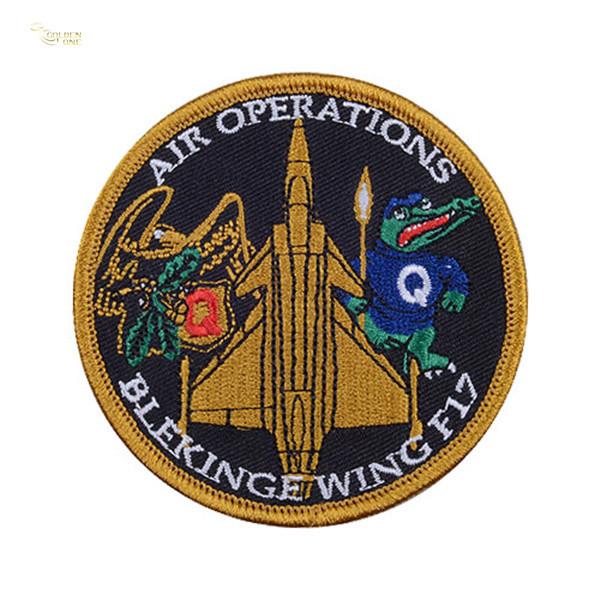 Iron On Custom Embroidery Patch , Clothing Chenille Embroidered Letter Patches