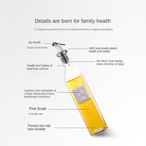 Тип стекла распределителя оливкового масла опарника еды сопла опарникы прессы стеклянного приправляя