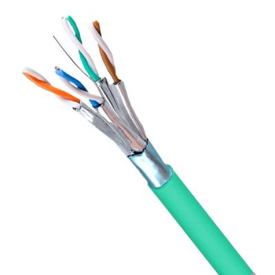 23AWG 550MHz FFTP CAT6A F FTP Cable  1000FT Green PVC Jacket