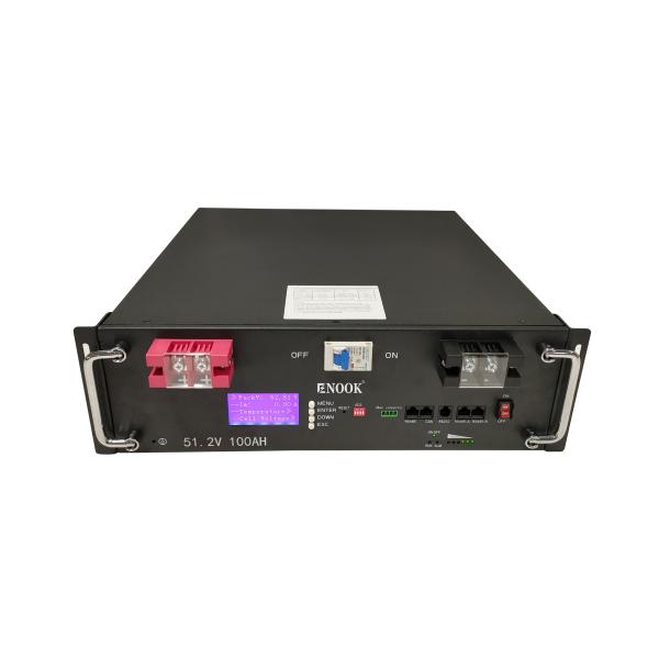 Enook Lithium battery 51.2V 100ah 200ah LiFePO4 Server Rack Battery  with LCD display for home battery storage system