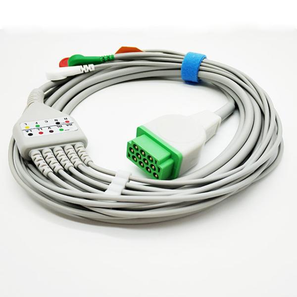 11 Pin TPU GE Marquette ECG Cables And Leadwires