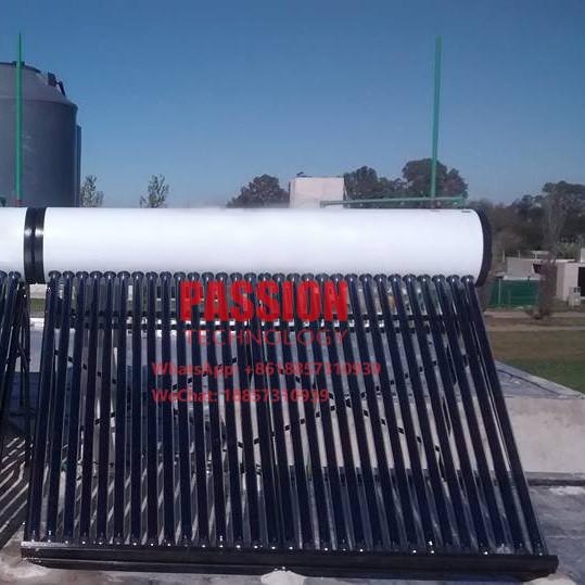 coletor solar do geyser solar de aço inoxidável solar branco do tubo de vácuo do aquecedor de água 250L 304 do tanque 300L