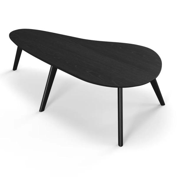 Modern Apartment Hotel Luxury Wooden Irregular Shape Walnut Coffee Table