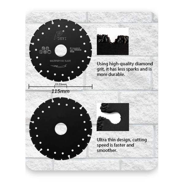 Vacuum Brazed 4.5 Inch Diamond Saw Blade Slicing Disc Metal Rebar Cutting