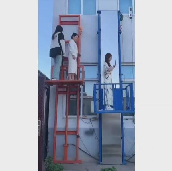 Elevador de carga hidráulico simples 0,5 m/s - 1,0 m/s sem engrenagem ou com engrenagem