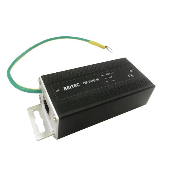 POE Surge Protector with 5KA Nominal Current IP20 Protection and Steel Enclosure for RJ45 Network Surge Arrestor