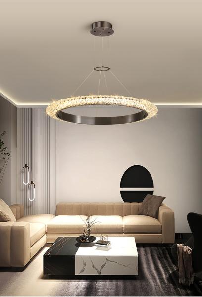 Luxury Crystal Chandelier For Living Room Round Creative Design gold pendant light(WH-CY-219)