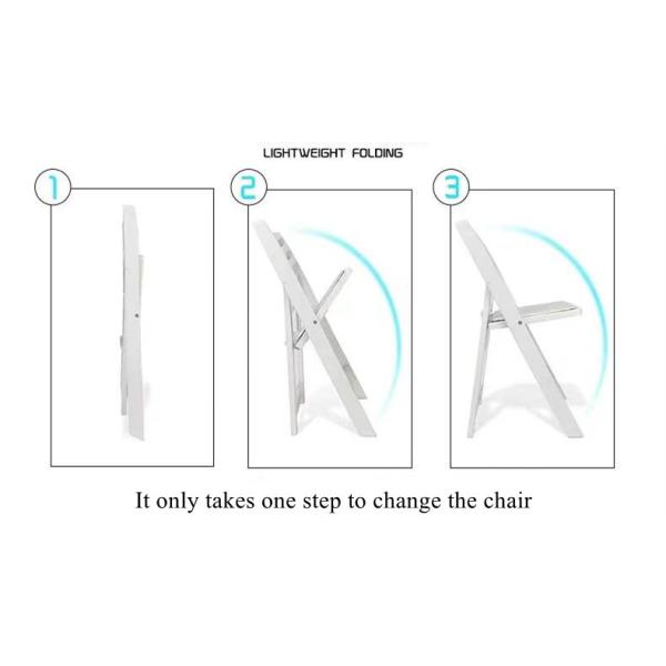 Outdoor Home Bar Elegant Wimbledon White Dining Banquet Plastic Resin Folding Chairs