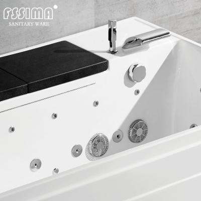 A banheira do redemoinho da cachoeira do diodo emissor de luz 6 pés faz massagens termas luxuosos anda em umas cubas