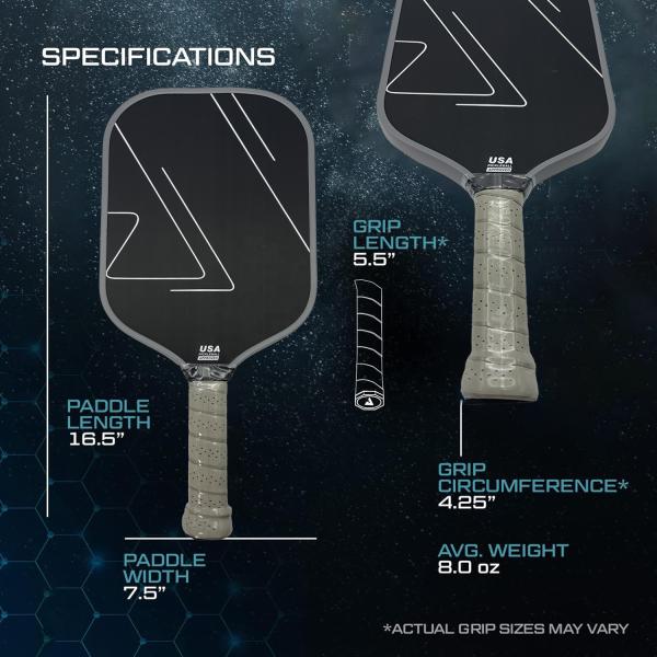 JOOLA Gen3 Graphite Black Pickle Ball Racket16.5''*7.5'' Carbon Fiber Pickleball Paddle