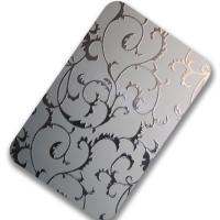 3d Etched Finish Stainless Steel Decorative Sheet 8K Mirror Golden For Wall Cladding