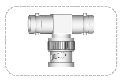 Nickel / Gold Plated BNC T Connector Double Female To Male Type Adaptor