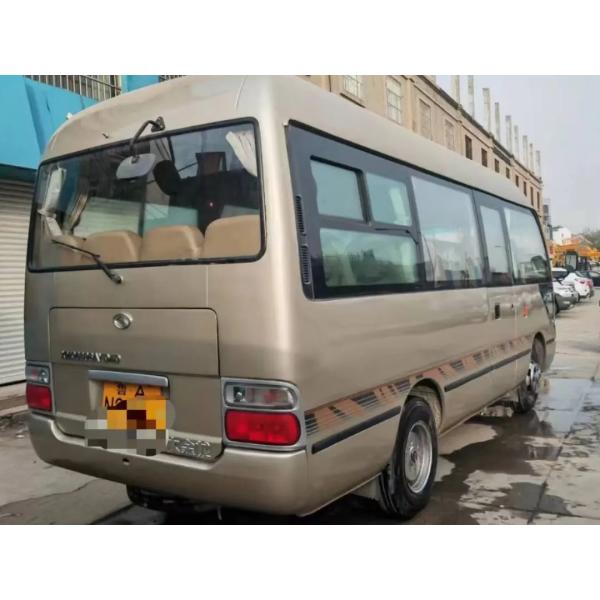 Second Hand 17 Seater Minibus 19 Seats Front Engine Used Kinglong Coaster XMQ6606 External Swinging Door
