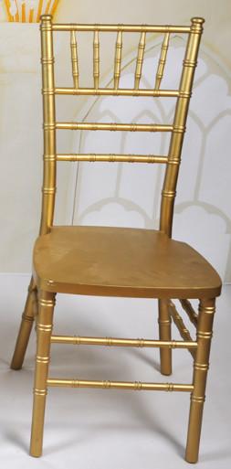 Golden solid wood chiavari chair
