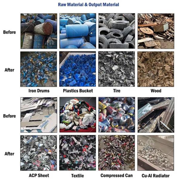 Double Shaft Industrial Mini Metal Scrap Scrap Copper Wire Shredder for Sale