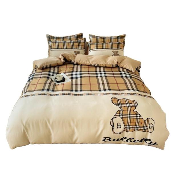 Cubierta de edredón de red de tamaño doble, sábanas de cama, ropa de cama, 4 en 1 de algodón cepillado, no desechable