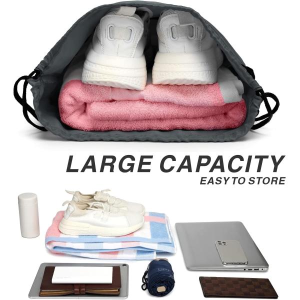 Sports Gym Shockproof Drawstring Bag Backpack Water Resistant With Zipper