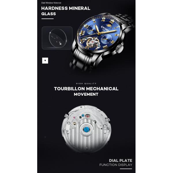 KINYUED watch own brand mens watches in wristwatches manufacturer tourbillon mechanical wristwatch