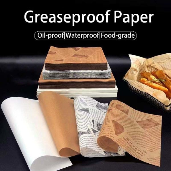 Custom Fast Printed Food Wrapping Packaging Deli Hamburger Wrapper Burger Wrap Greaseproof Sandwich Paper