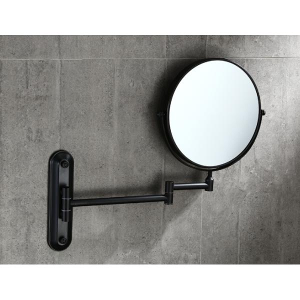 Bathroom Wall Mounted Magnifying Mirror Adjustable stainless steel Telescopic black Mirror 2-Face Mirror for bedroom
