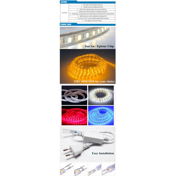 IP68 Cool White LED Mirror Lights Waterproof 6000-6500K CCT Led Strip Vanity Light