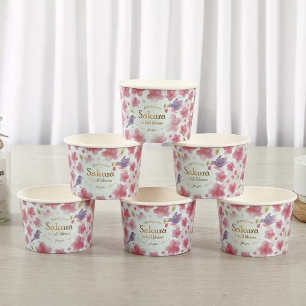 Food Grade Ice Cream Paper Bowl Custom Printed Cup with Different Size and Customized