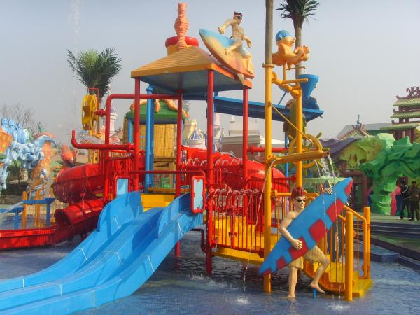Water Park Equipments, Kids' Water Playground For 50 Riders 17.5 * 11 * 7m