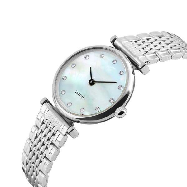 1223 Style Alloy Watch Case Stainless Steel Back Fashion Ladies Quartz Movt Watch Price Diamond Wrist Watches