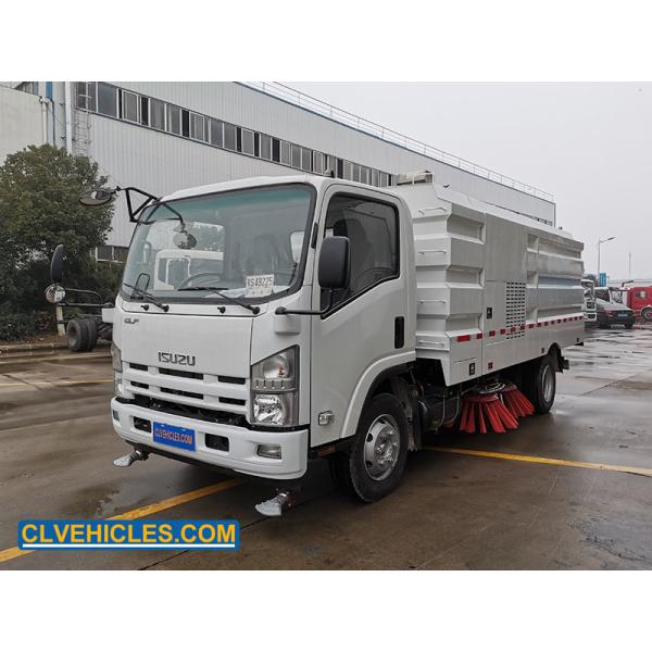 190hp ELF ISUZU Road Sweeper Truck 2300L 5000L Garbage Collection