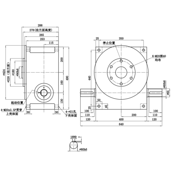 Hby-Db Series Heavy Duty Cam Indexing Table With Cylinder Type Design ±30 Arcse Positional Accuracy
