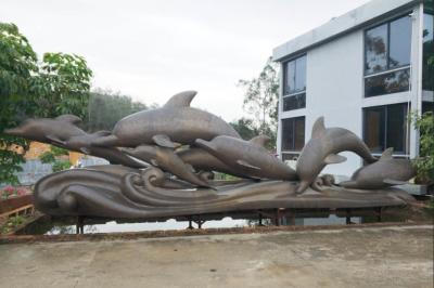 Estilo realístico das esculturas animais do bronze do metal do molde para a decoração pública