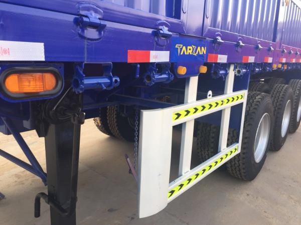 Dongfeng 3 Axle Side Wall Semi Trailer / Cargo Semi Trailer With Capacity 50T FUWA Axle