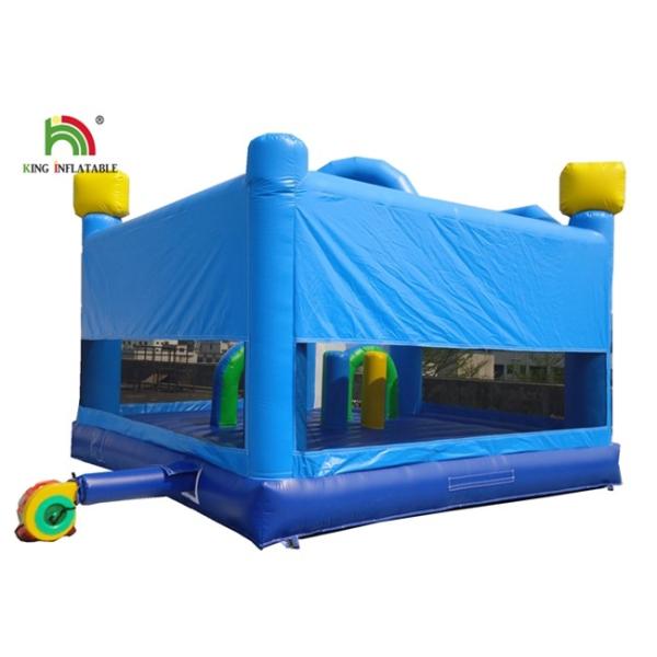 Голубой реалистический университет чудовищ печатая раздувной скача замок с сводом