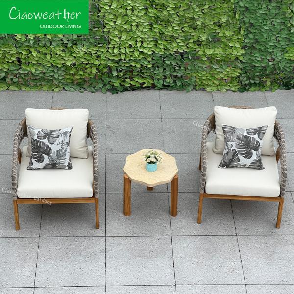 Comfortable Beach Furniture Leisure Garden Lounger Chair with Waterproof Wicker