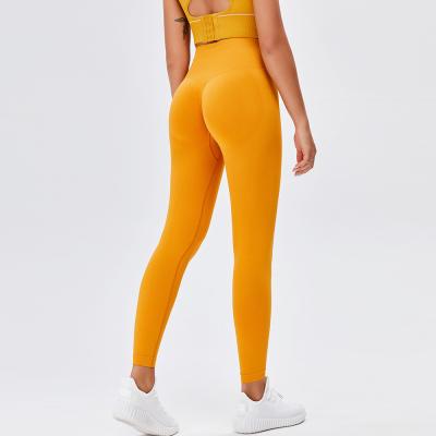 ZHIHUI Squat Proof OEM Warm High Waisted Leggings Orange Tights Womens Mustard