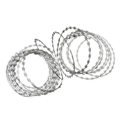 Hot Selling Cheap Custom  65 Anti Climbing Razor Barbed Wire Galvanized Concertina Wire With Pallet For Security