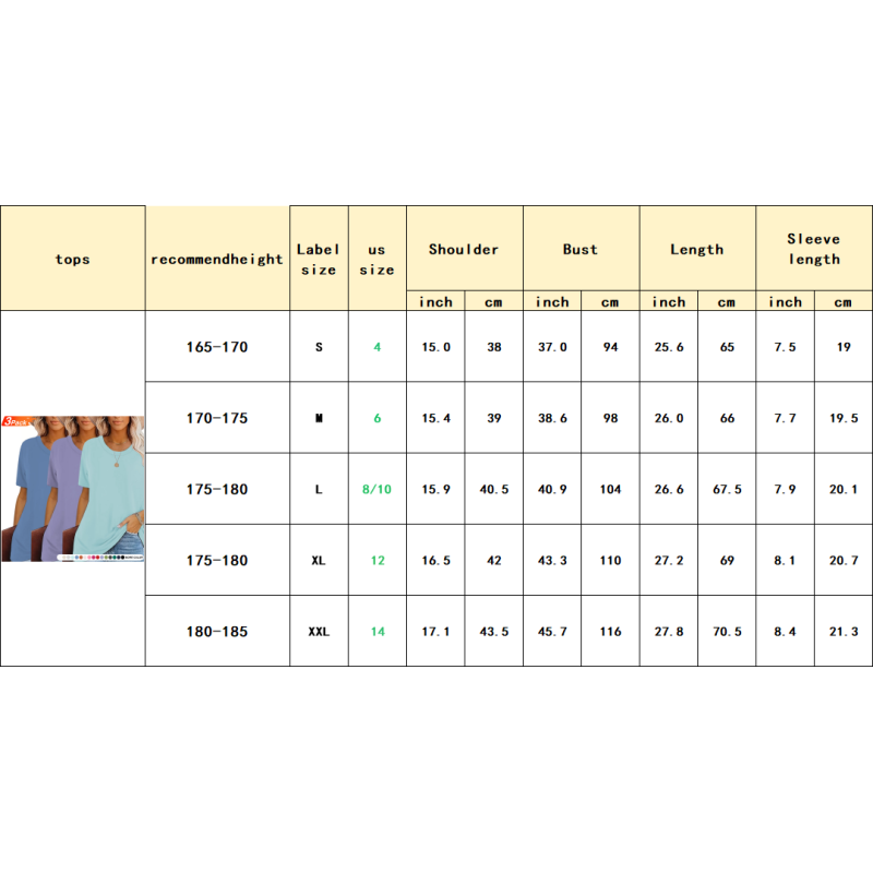 Women's Skin-Friendly Lightweight Eco-Friendly Cotton T-Shirt Casual Round Neck Short Sleeve Shirt