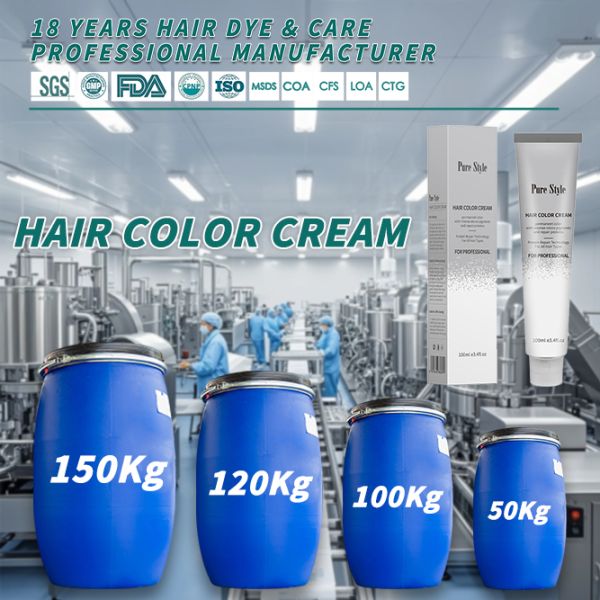 Hair Color Cream OEM Raw Materials Organic Hair Coloring Cream Professional Hair Dye Factory