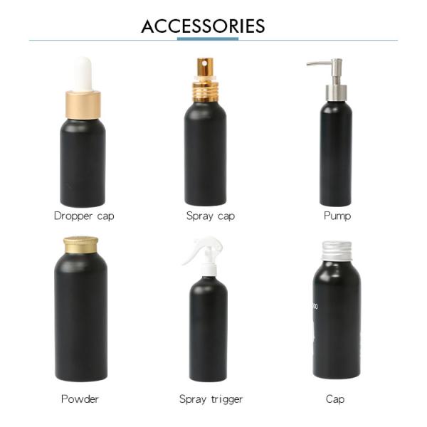 бутылка капельницы духов алюминиевых брызг 30ml 50ml 60ml 100ml 120ml 250ml косметическая