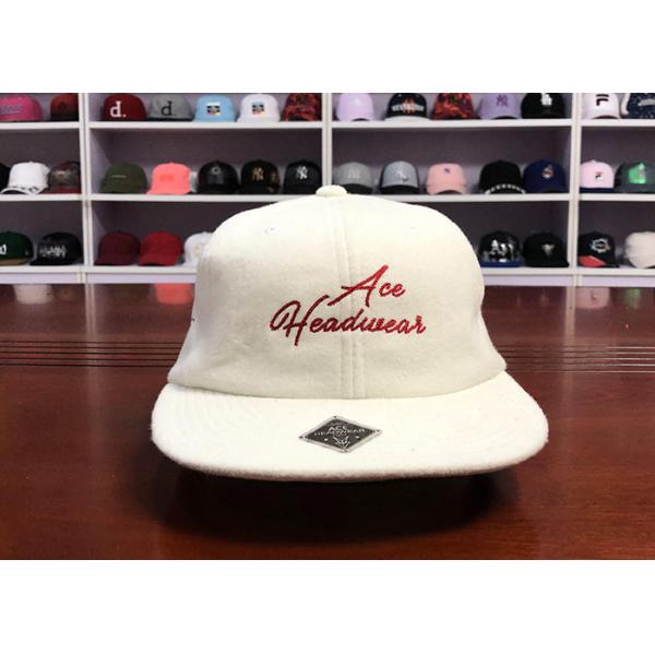 Бейсбольные кепки 100% пряжки металла воскресенья шляп панели стиля 6 бархата ваты белые