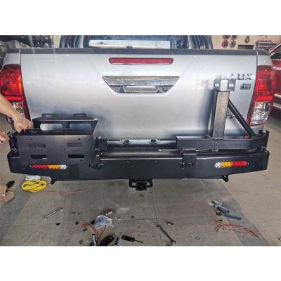 DMAX Rear Offroad Bull Bar Rear Bumper With Fuel Tank And Spare Bracket
