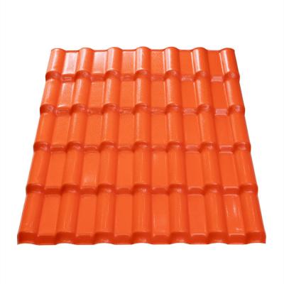 Popular Spanish UPVC roof sheets Brick color R1050 PVC roofing sheets Heat insulation UPVC roof tile Durable ASA film coating UPVC sheets for warehouse's roof